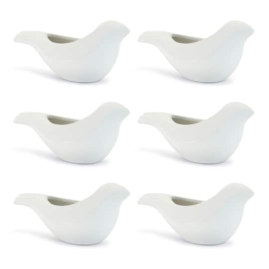 Melrose 8" Ceramic Bird Planters, 6ct. in White | Michaels®